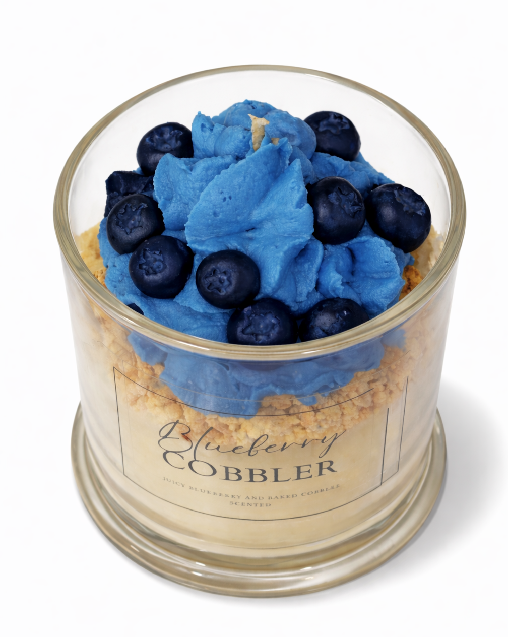 Blueberry cobbler scented handmade coconut soy candle by Wax and Wonders Australia
