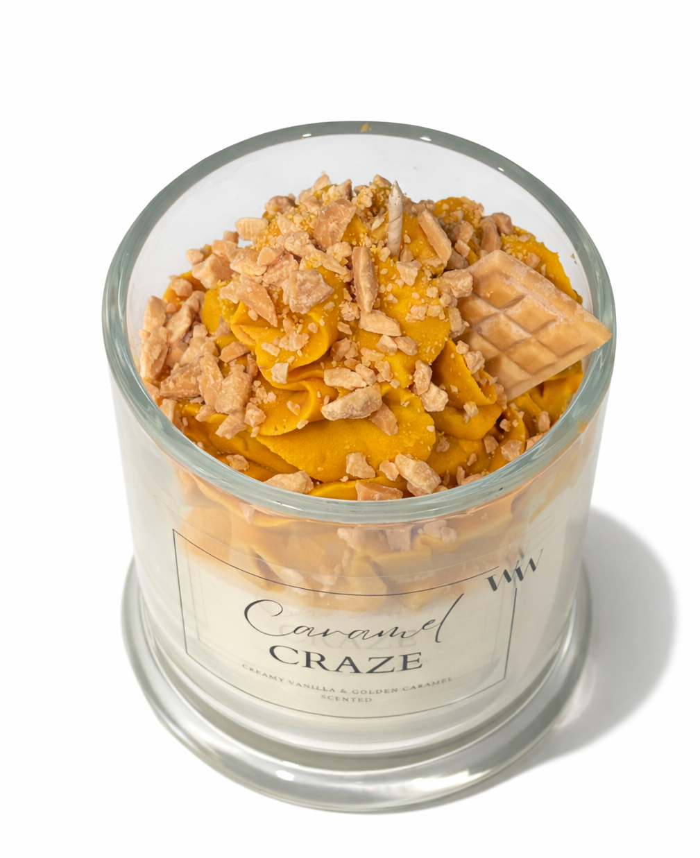 Caramel Craze caramel scented coconut soy candle by Wax and Wonders Australia